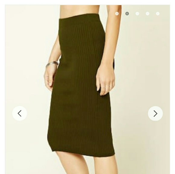 Ribbed Stretch-Knit Skirt - Picture 2 of 3